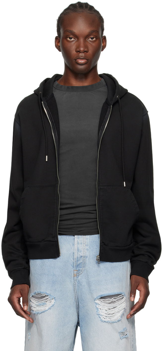 Dukserice We11done We11done Zip Hoodie Crna | WD-TJ2-24-812-U-BK