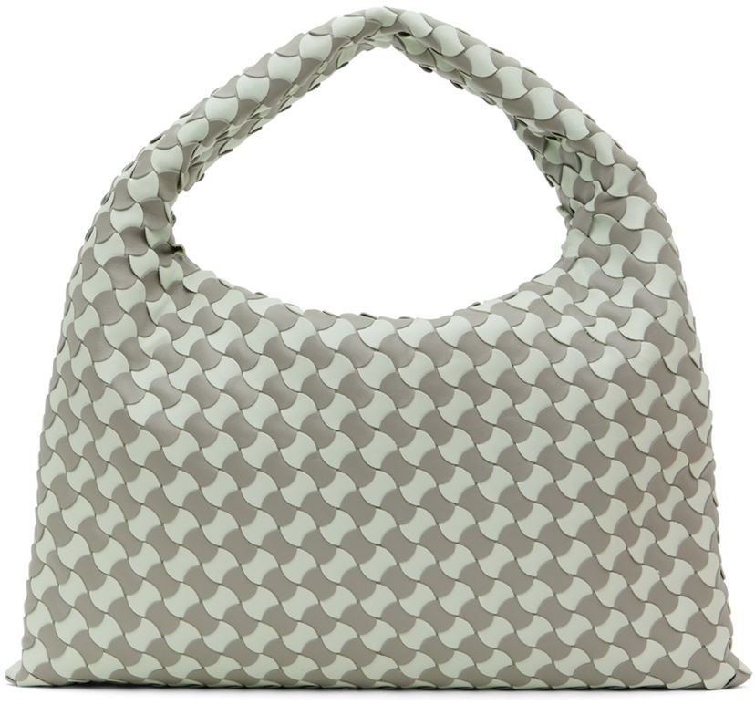 Torba za rame Bottega Veneta Small Hop Bag Zelena | 777584 V3SA1