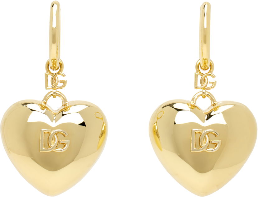 Naušnice Dolce & Gabbana Dolce&Gabbana Heart Drop Earrings Žuta | WEQ8S1 W1111
