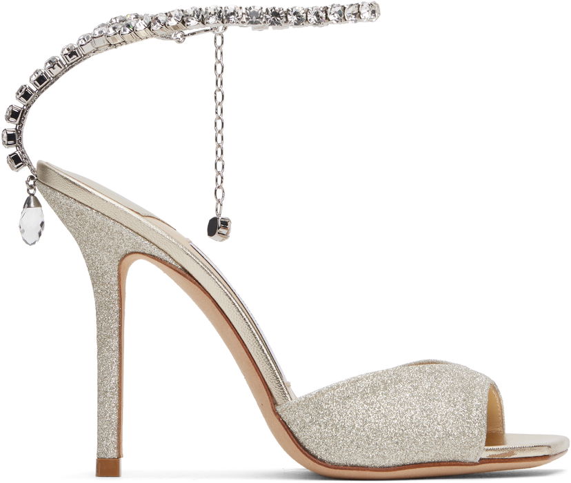 Njega cipela Jimmy Choo Jimmy Choo Saeda 100 Heeled Sandals Metalik | SAEDA SANDAL 100