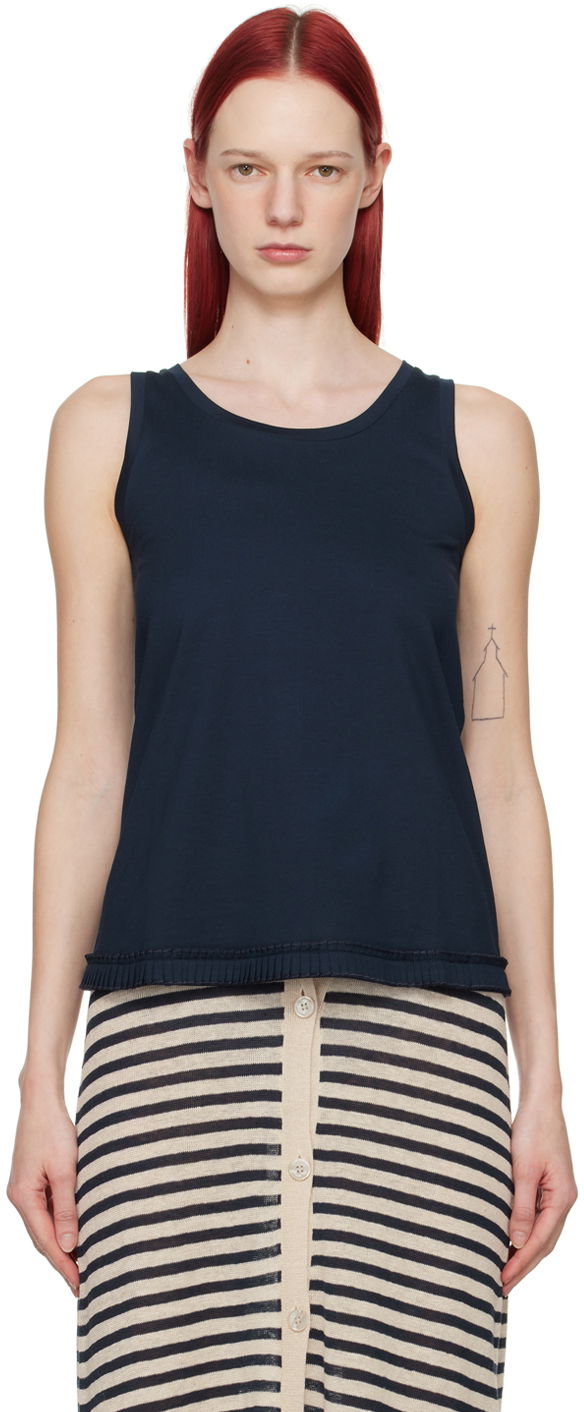 Majica bez rukava Max Mara Max Mara Racer Tank Top Tamnoplava | 2419941023600