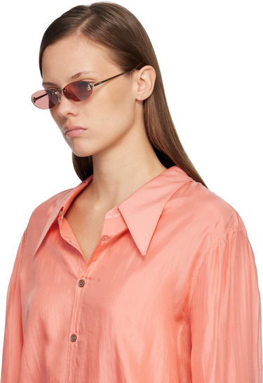 Sunčane naočale FENDI 'Fendi First' Crystal Oval Rimless Sunglasses Ružičasta | FE4075USW5428Z 192337234699, 3