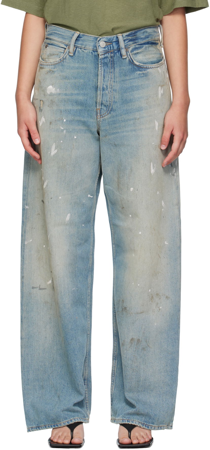 Jeans Acne Studios Acne Studios 1981 U Paint Splatter Jeans Plava | C00096-
