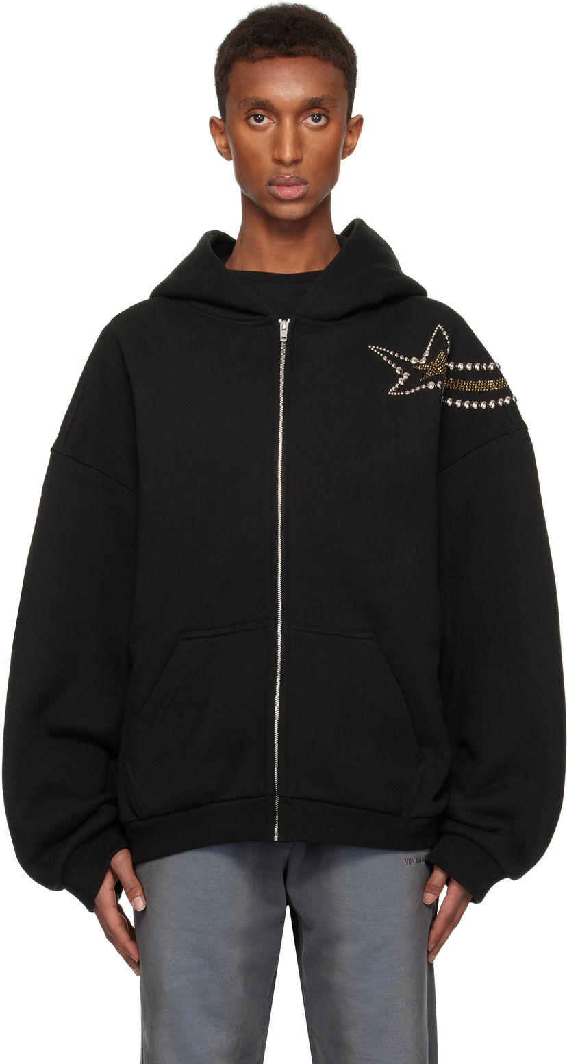 Dukserice We11done We11done Meteor Zip Hoodie Crna | WD-TJ3-24-864-U-BK