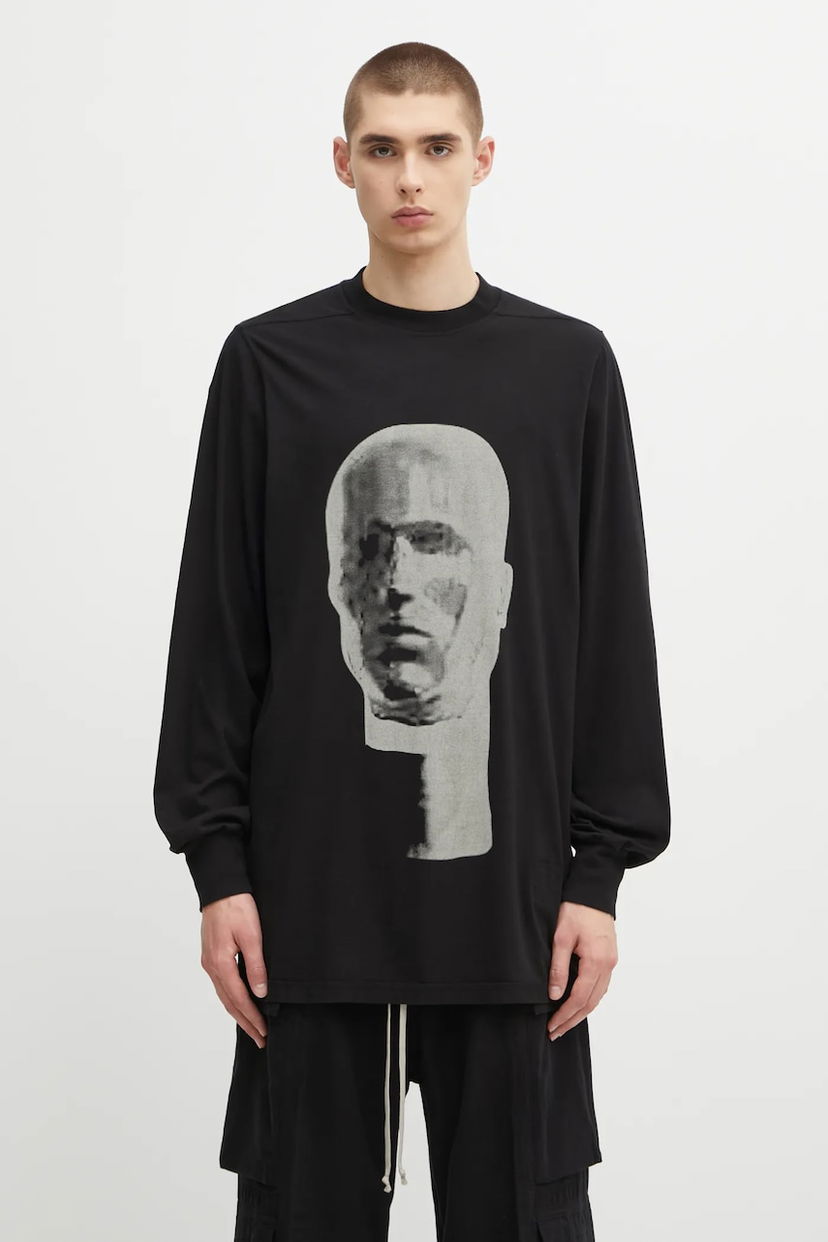 Majica kratkih rukava Rick Owens Rick Owens DRKSHDW Jumbo Long Sleeve T-Shirt with Print Crna | DU02E7261.RNEP1