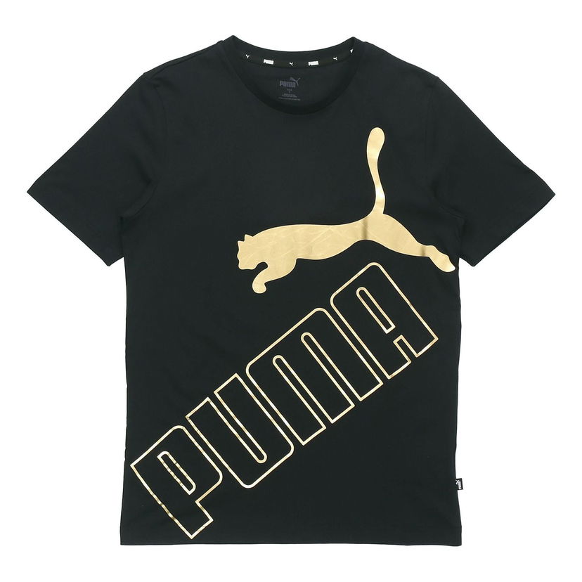Majica kratkih rukava Puma Big Logo Printed Short Sleeve T-Shirt Crna | 586464-60