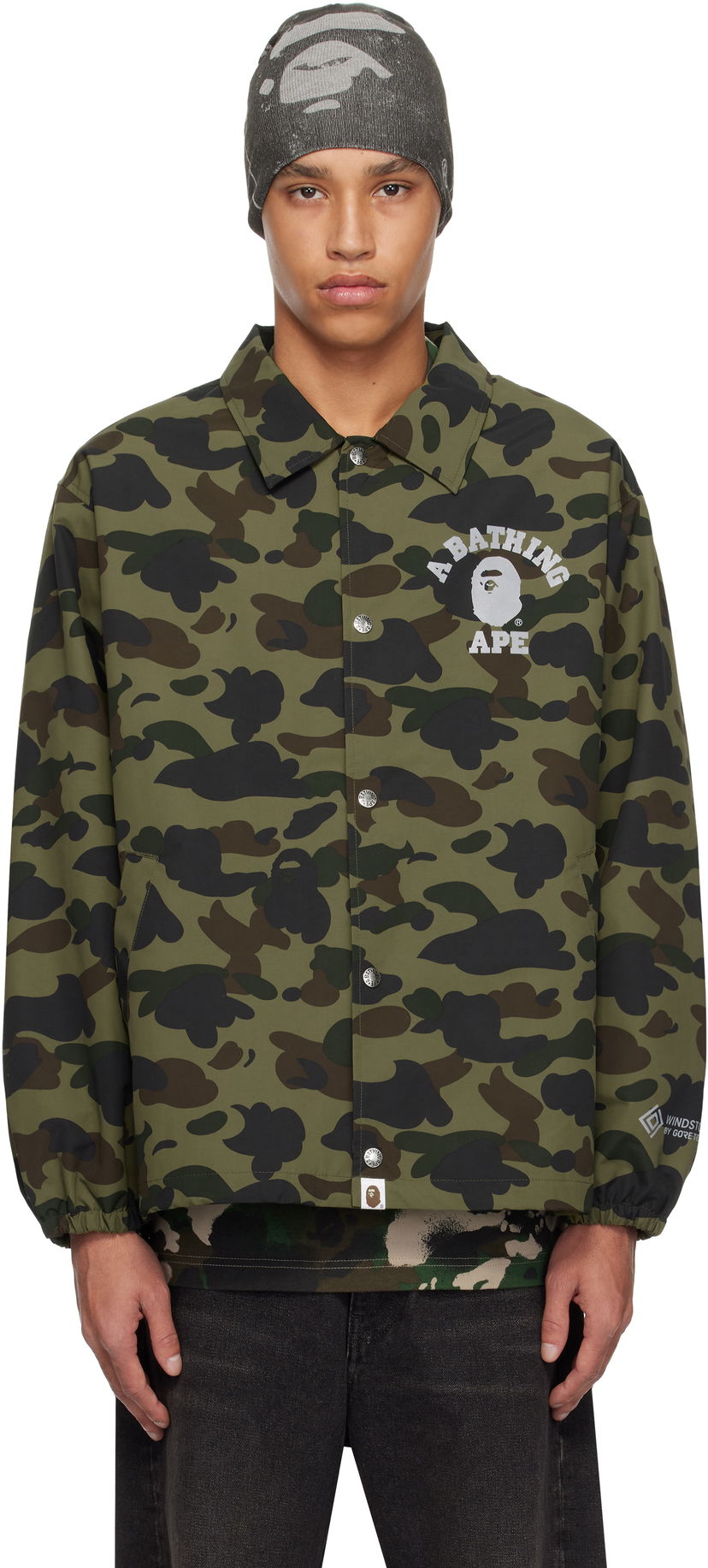 Vjetrovka BAPE A Bathing Ape Gore-Tex Windstopper 1st Camo Coach Jacket Zelena | 001LJK701005M