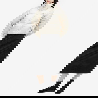 Pernata jakna Columbia Women's Puffect Cropped Puffer Jacket Bijela | 2088501-STONE, 4