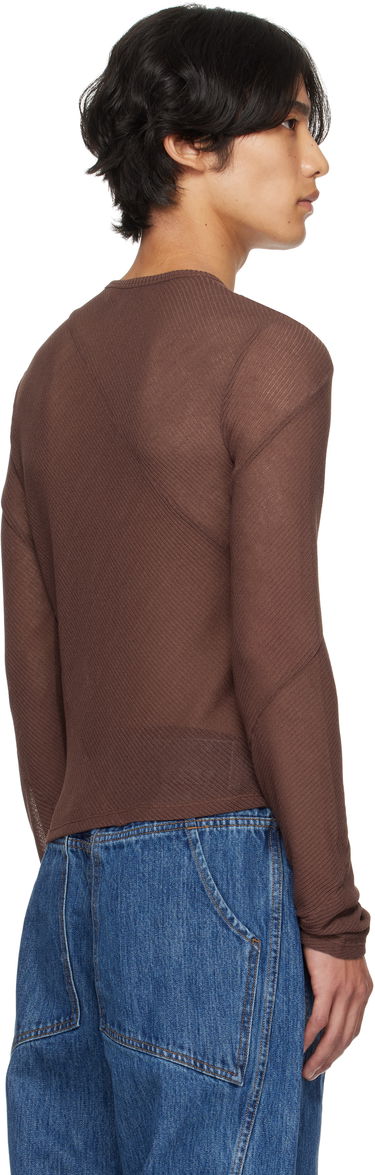 Majica kratkih rukava Eckhaus Latta Eckhaus Latta Spiral Long Sleeve T-Shirt Smeđa | 1107-EL-PF25-W, 2