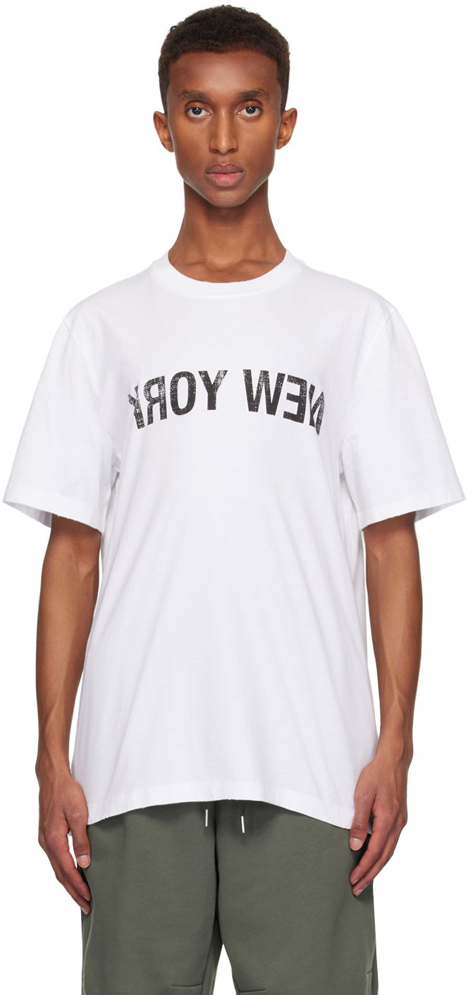Majica kratkih rukava Helmut Lang 'New York' Graphic T-Shirt Bijela | O06HM512
