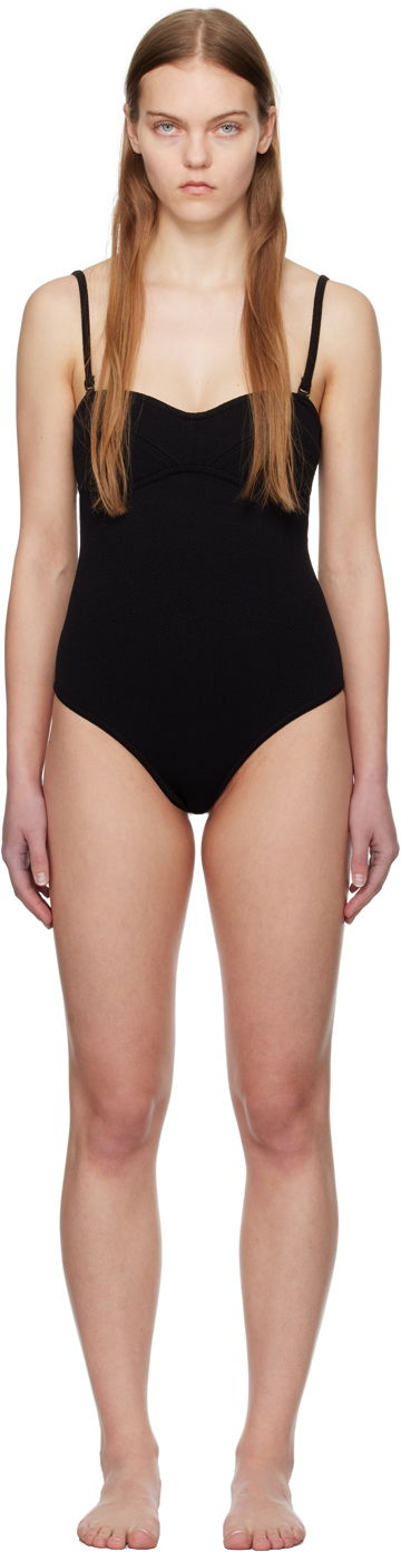 Body Bottega Veneta Textured Bodysuit Crna | 782623 V40F0