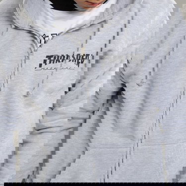 Dukserice Thrasher Magazine Logo Zip Hoody Siva | 114123, 2