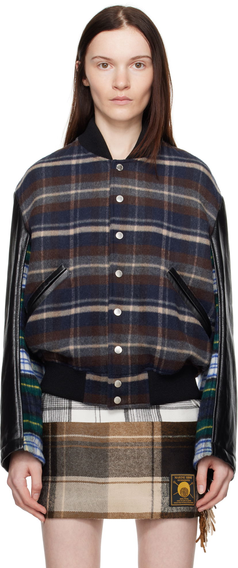 Bomber jakna Marine Serre Regenerated Tartan Bomber Jacket Višebojno | UJA062A UWOV0047