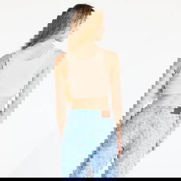 Majica bez rukava CALVIN KLEIN Calvin Klein Jeans Women's Beige Cropped Ribbed Tank Top Bež | J20J225246 AEA, 2