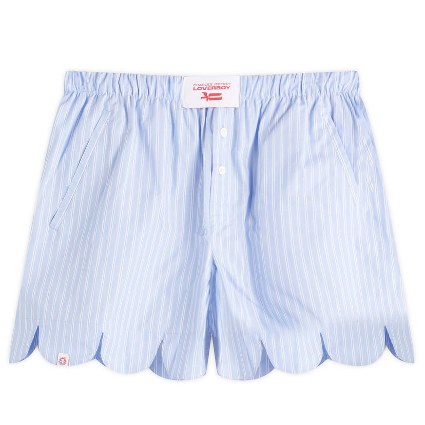 Bokserice Charles Jeffrey Loverboy Charles Jeffrey Loverboy Women's Scalloped Boxer Shorts, Large Plava | 054030402
