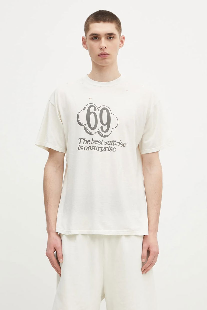 Majica kratkih rukava Aries Aries Destroyed 69 SS Graphic T-Shirt Bijela | AR6006903