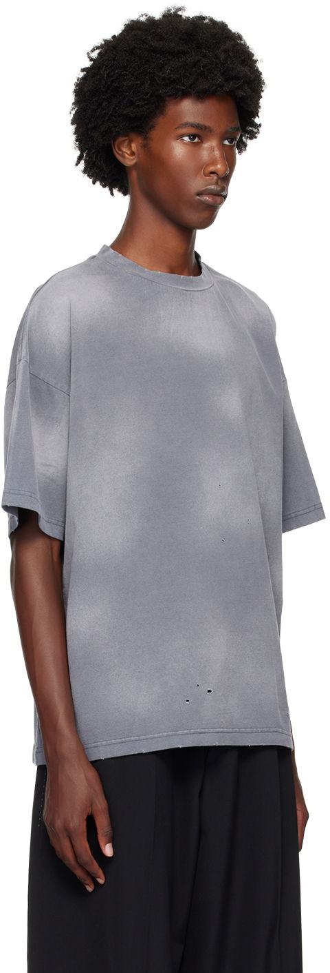 Majica kratkih rukava We11done We11done Distressed T-Shirt Siva | WD-TT2-24-742-U-CH, 1