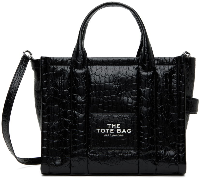 Tote bag Marc Jacobs Marc Jacobs Small Croc-Embossed Tote Bag Crna | H045L01RE22