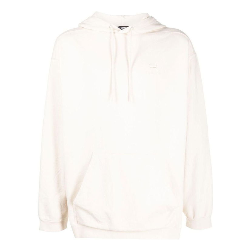 Dukserice Balenciaga Oversized Drawstring Hoodie Bijela | 600583TLVA19080