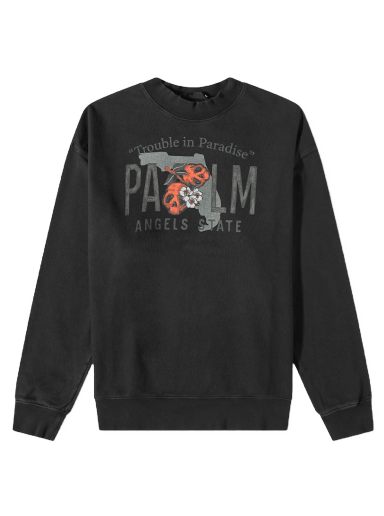 Dukserice Palm Angels East Coast Vintage Crew Sweat Crna | PMBA065S23FLE0031055