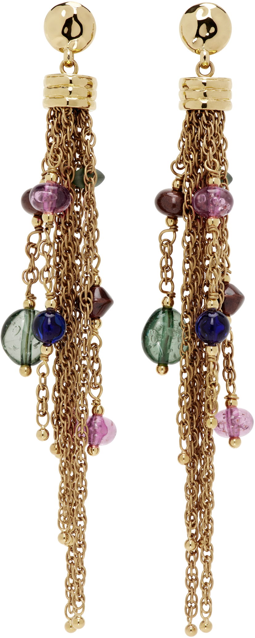 Naušnice CHLOÉ Chloé 'The Chloé Pompoms' Chain Drop Earrings Višebojno | CHC25SFE10RPL