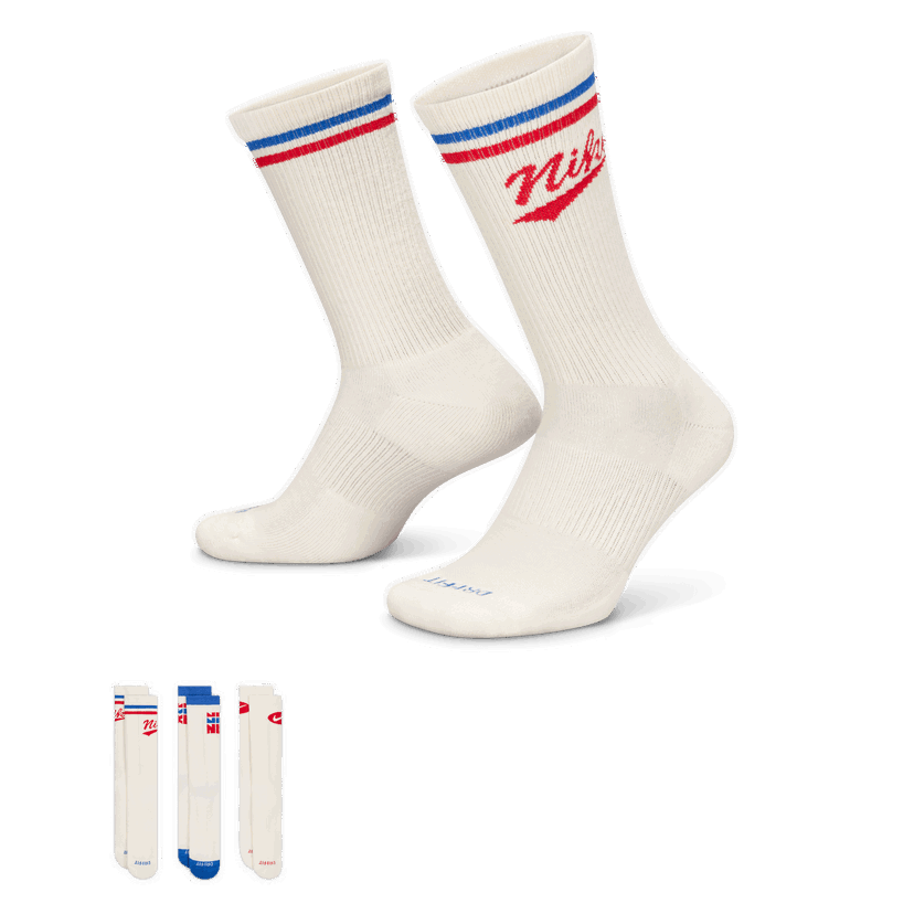 Čarape Nike Everyday Plus Mid-Calf Socks (3 Pairs) Bijela | HJ9336-901