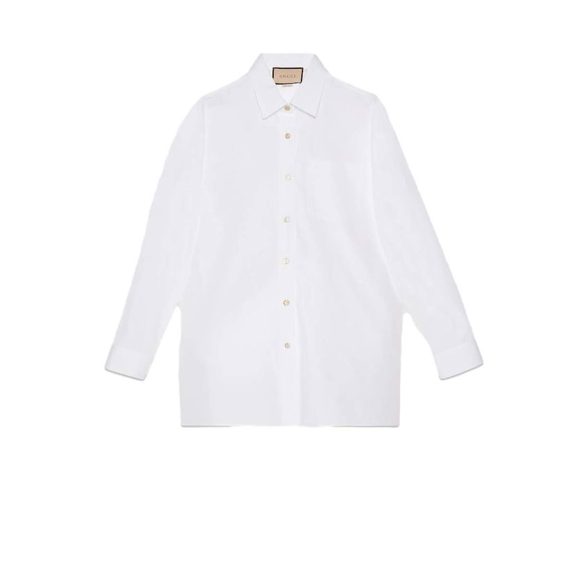 Košulja Gucci Cotton Shirt Bijela | 759790 ZAOXQ 9000