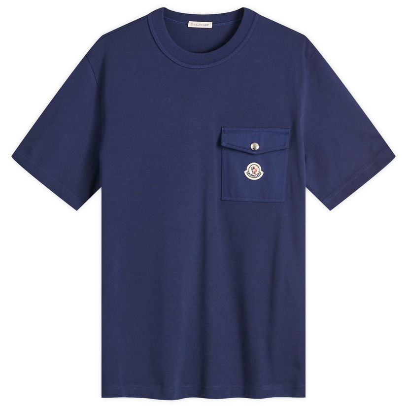 Majica kratkih rukava Moncler Moncler Heavy Cotton Pocket Tee, Size Small Tamnoplava | 8C000-32-89AVF-7A9