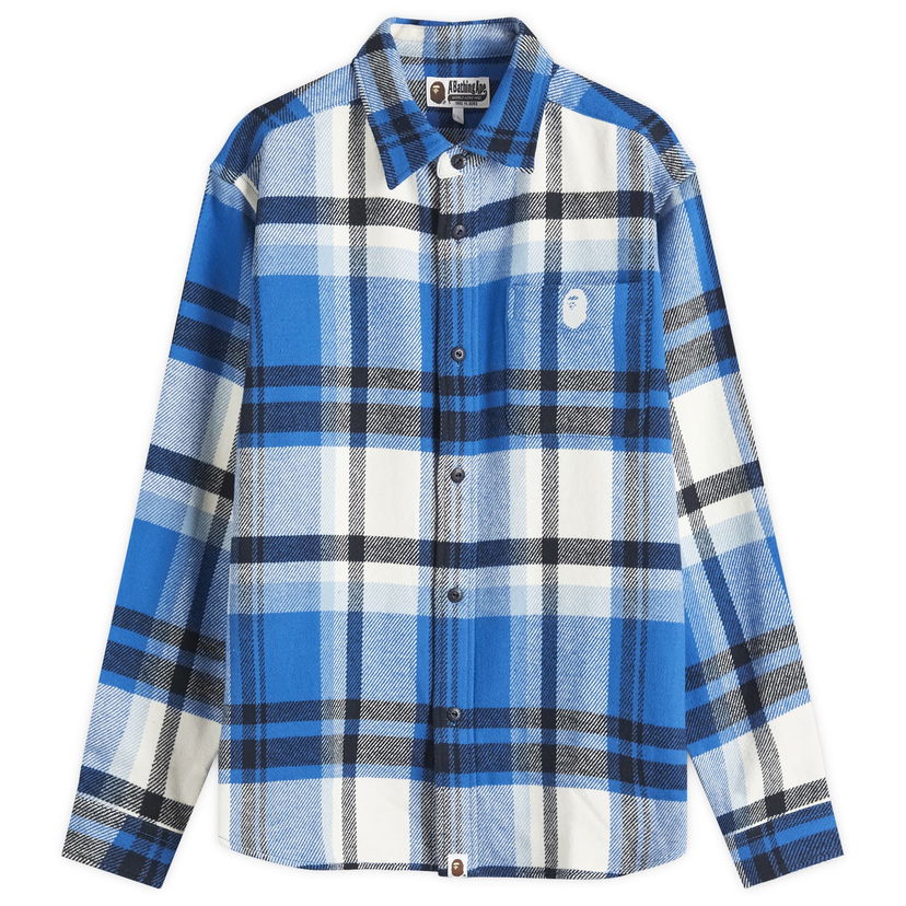 Košulja BAPE Checked Overshirt Plava | 001SHK801004M-BLU