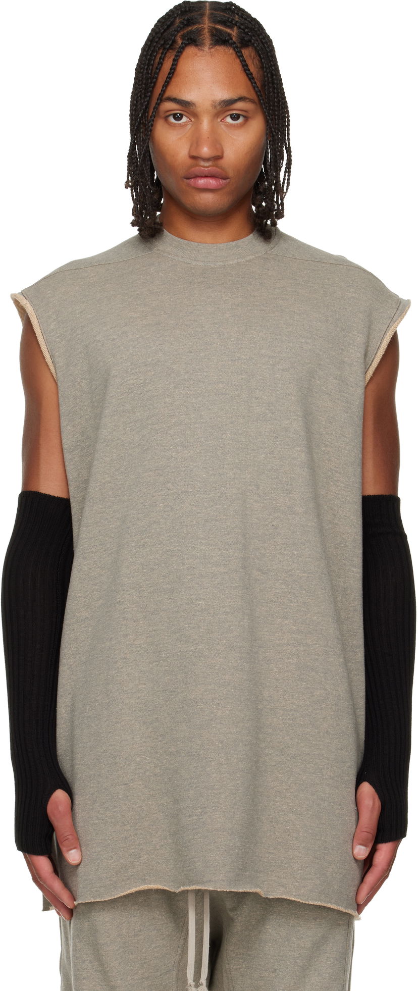Majica kratkih rukava Rick Owens Rick Owens DRKSHDW Concordians Sleeveless Tarp T-shirt Siva | DU02E7158 FGM