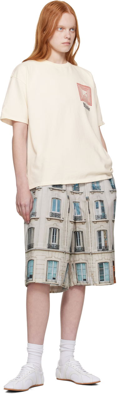 Majica kratkih rukava Rhude Rhude Chevron Logo Repeat T-Shirt Bijela | RHPF25TT03012, 3