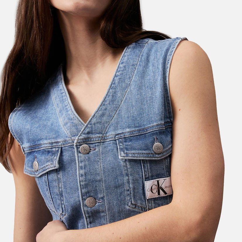 Jeans CALVIN KLEIN Jeans Sleeveless Denim Dress - XS Plava | J20J2237121A4