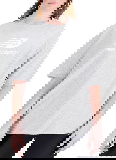 Majica kratkih rukava New Balance Essentials Stacked Logo Siva | wt31519-ag, 0