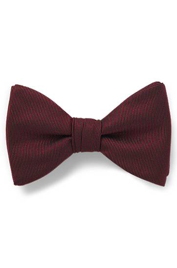 Dodaci BOSS Pre-tied Silk Blend Ribbed Bow Tie Tamnocrvena | 50520667