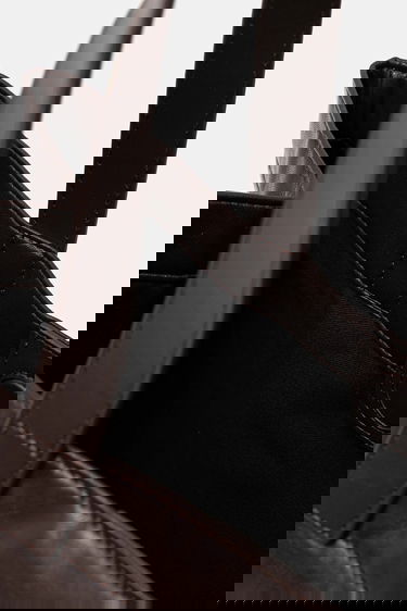 Tote bag Anine Bing Leo Embossed Leather Tote Bag Smeđa | A.13.11841, 4