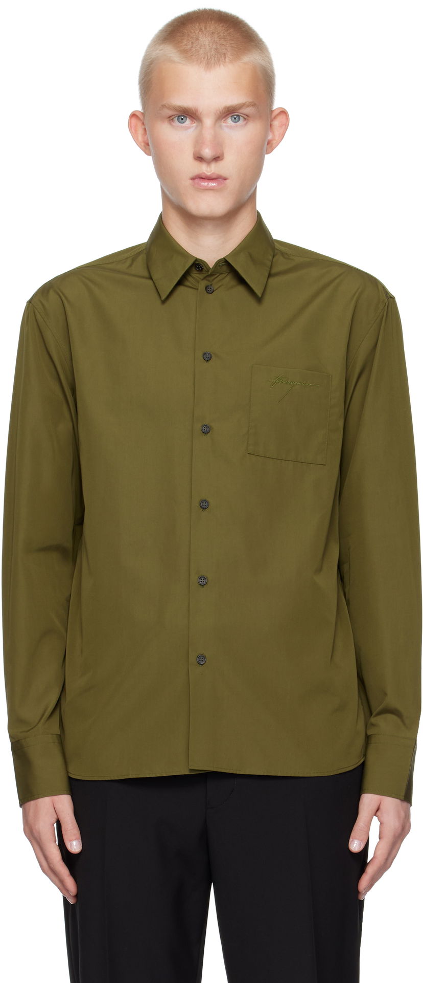 Košulja FERRAGAMO Long Sleeved Shirt Zelena | 777498