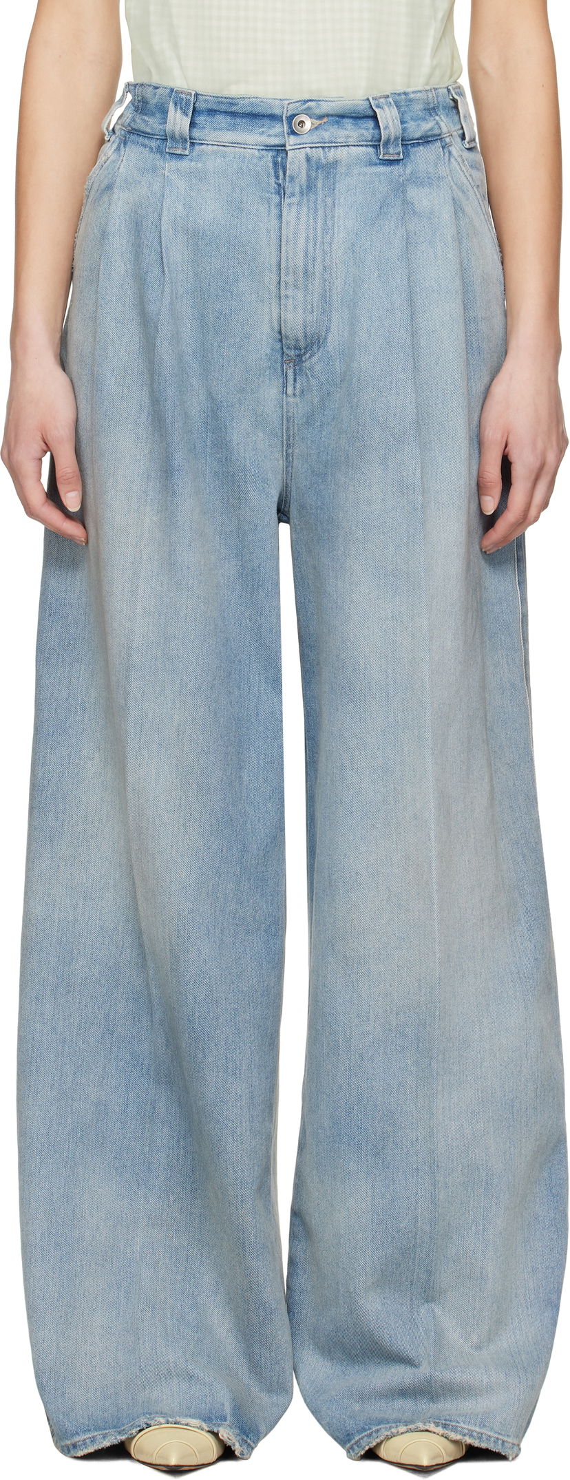 Jeans Maison Margiela Maison Margiela 5 Pocket Wide Leg Jeans Plava | S51KA0605 S30383