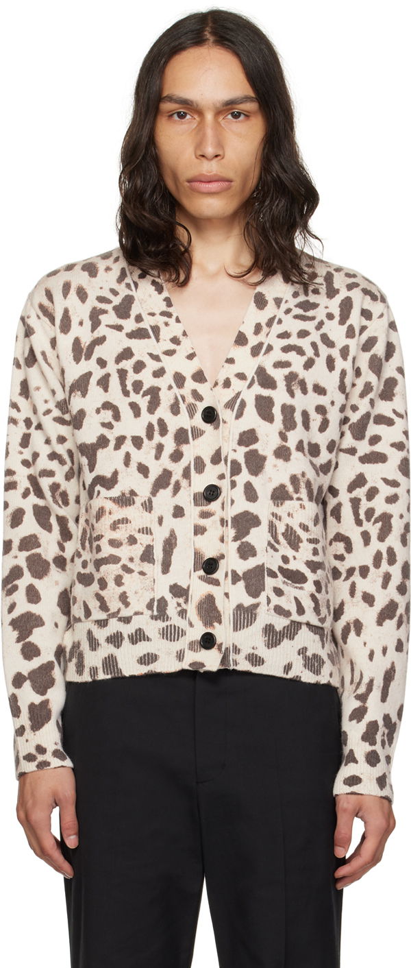 Džemper We11done We11done Y-Neck Cardigan Bež | WD-KC3-23-622-U-IV