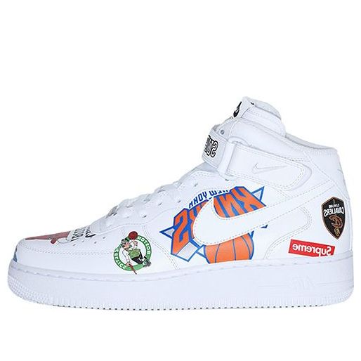 Tenisice i cipele Nike Supreme x NBA x Air Force 1 Mid 07 Bijela | AQ8017-100, 0