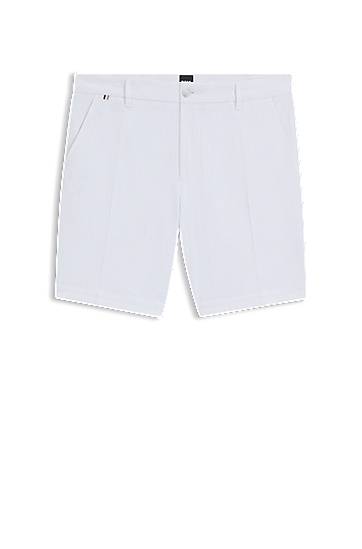 Kratke hlače BOSS Slim-Fit Stretch Cotton Shorts Bijela | 50543951