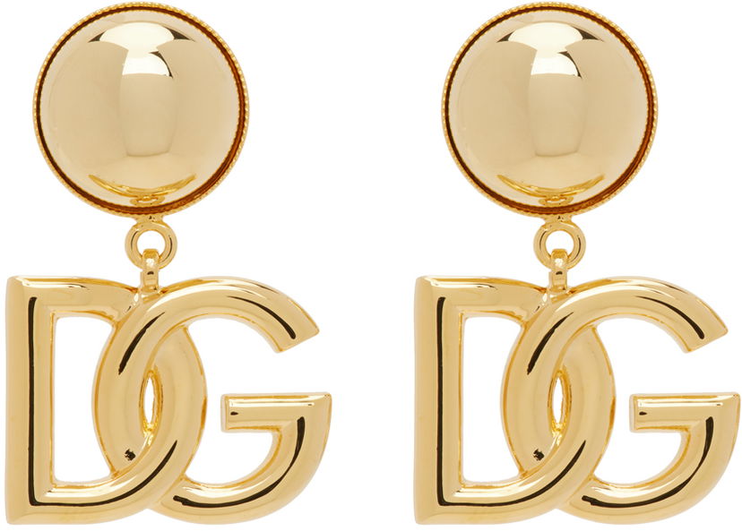 Naušnice Dolce & Gabbana Gold 'DG' Earrings Metalik | WEN6P6 W1111