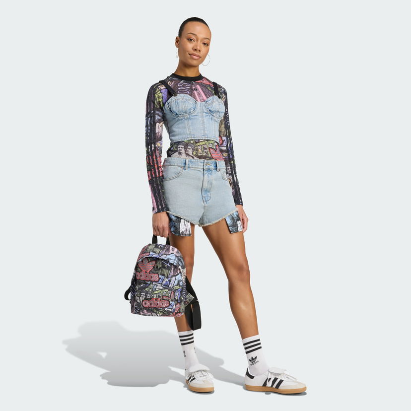 Crop top adidas Performance Jeremy Scott Pride Mini Backpack Plava | JX3210