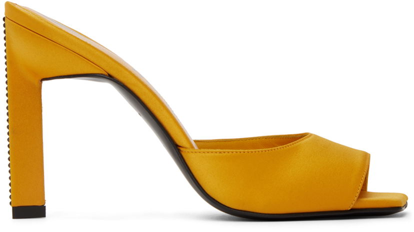 Njega cipela The Attico Attico Kaia Satin Heeled Mules Žuta | 231WS228 V015