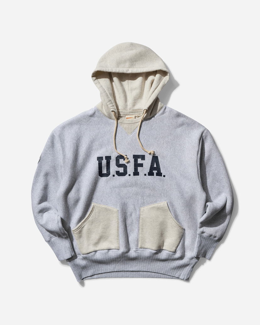 Dukserice Champion Hoodie Oatmeal / Heather Grey Siva | 220655 EM004