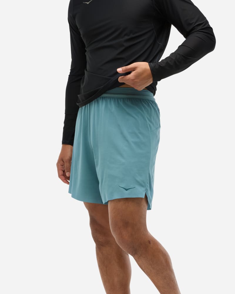 Kratke hlače Hoka One One Glide 7'' 2-in-1 Shorts Plava | 1151080-MTNF