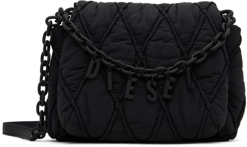 Torba za rame Diesel Diesel Charm-D Quilted Shoulder Bag Crna | X10267 P8048