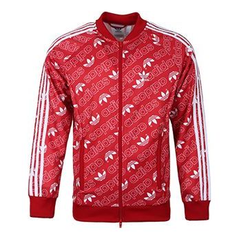 Bomber jakna adidas Originals Monogram TT Sports Jacket Crvena | EB4088