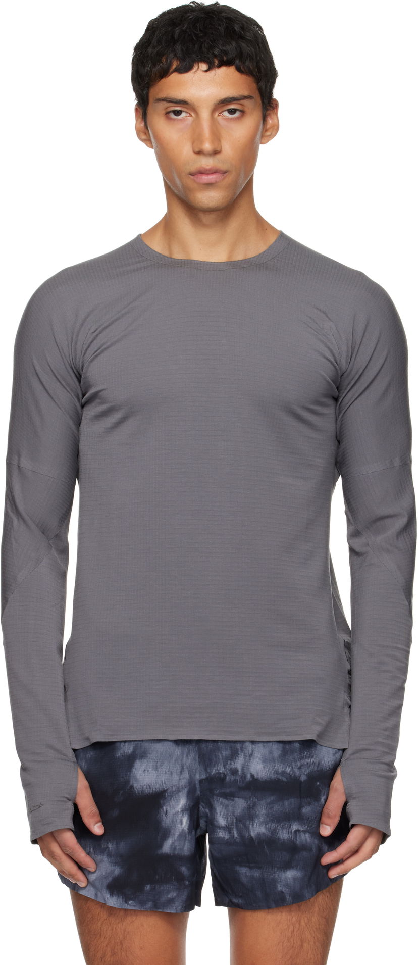 Majica kratkih rukava Y-3 Y-3 Running Long Sleeve T-Shirt Siva | KB2331
