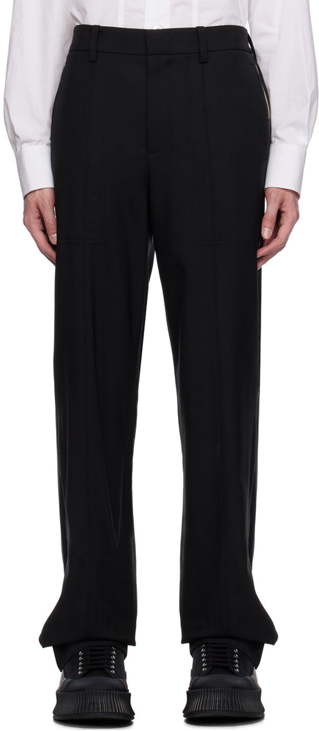 Hlače Helmut Lang Pleated Trousers Crna | N06HM204