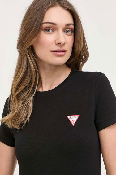 Majica kratkih rukava GUESS Mini Triangle Tee Crna | W2YI44.J1314, 0